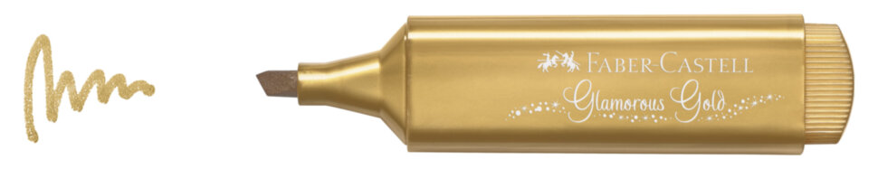 Текстовыделитель Faber-Castell "TL 46", золото металлик, 1-5 мм