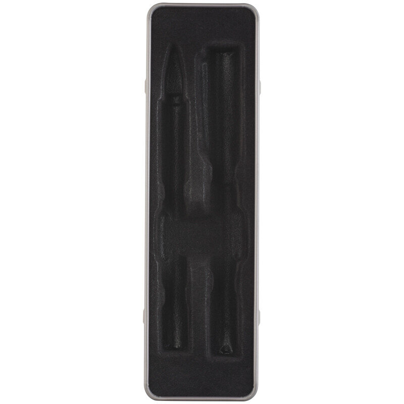 Футляр подарочный дизайнерский Faber-Castell для ручек, с откидной крышкой, антрацитовый корпус, металлическая коробка