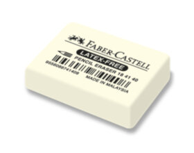 Ластик Faber-Castell "Latex-Free", прямоугольный, синтетический каучук, 37*25*7мм