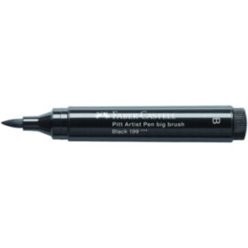 Ручка капиллярная Faber-Castell "Pitt Artist  Pen Big Brush" цвет 199 черный, 3мм, пишущий узел "кисть"