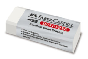 Ластик Faber-Castell "Dust Free", прямоугольный, картонный футляр, 62*21,5*11,5мм