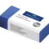 Ластик Faber-Castell "Dust-Free", прямоугольный, картонный футляр, 45*22*13мм, синий