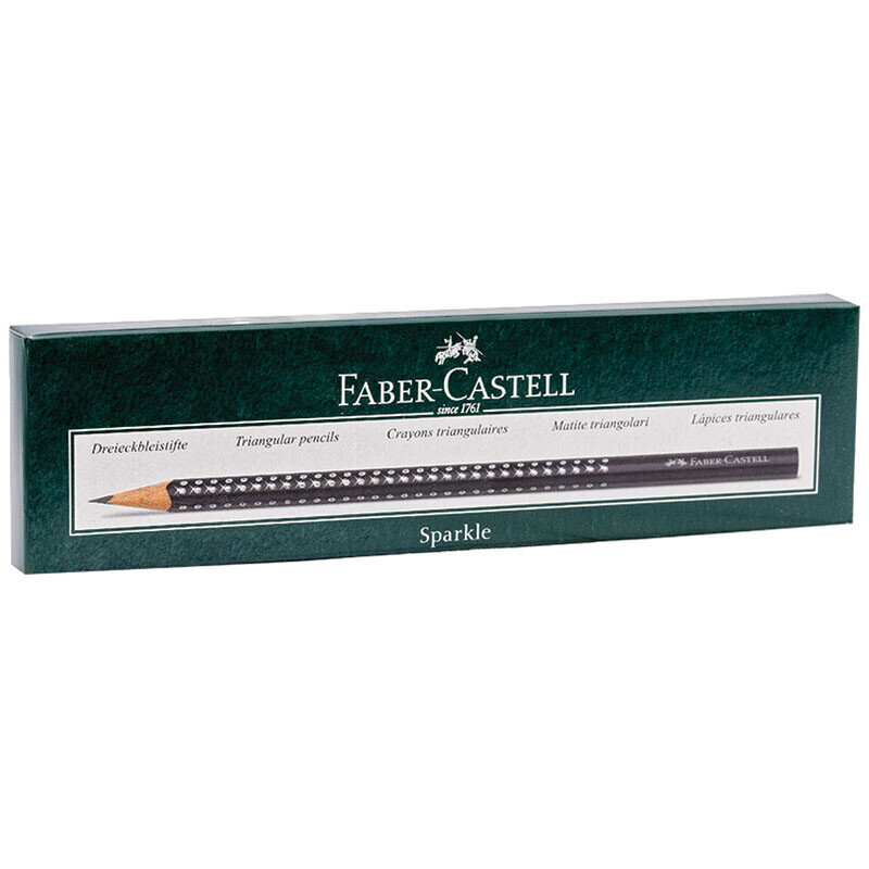 Карандаш ч/г Faber-Castell "Sparkle" В, трехгран., заточен., кокосовое молоко