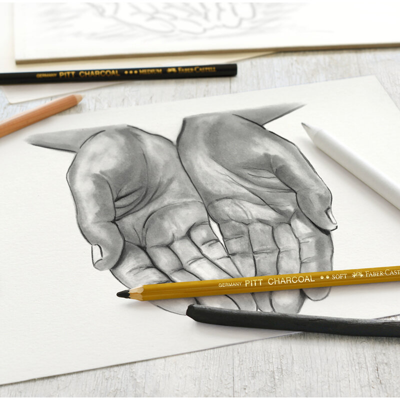 Набор угля и угольных карандашей Faber-Castell "Charcoal Sketch" 7 предметов, картон. упак.