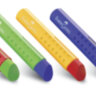 Ластик Faber-Castell "Tri", треугольный, 83*12,6*12,3мм, пластиковый футляр, ассорти