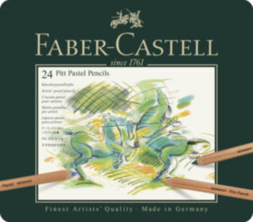 Пастельные карандаши Faber-Castell &quot;Pitt Pastel&quot; 24цв., метал. коробка