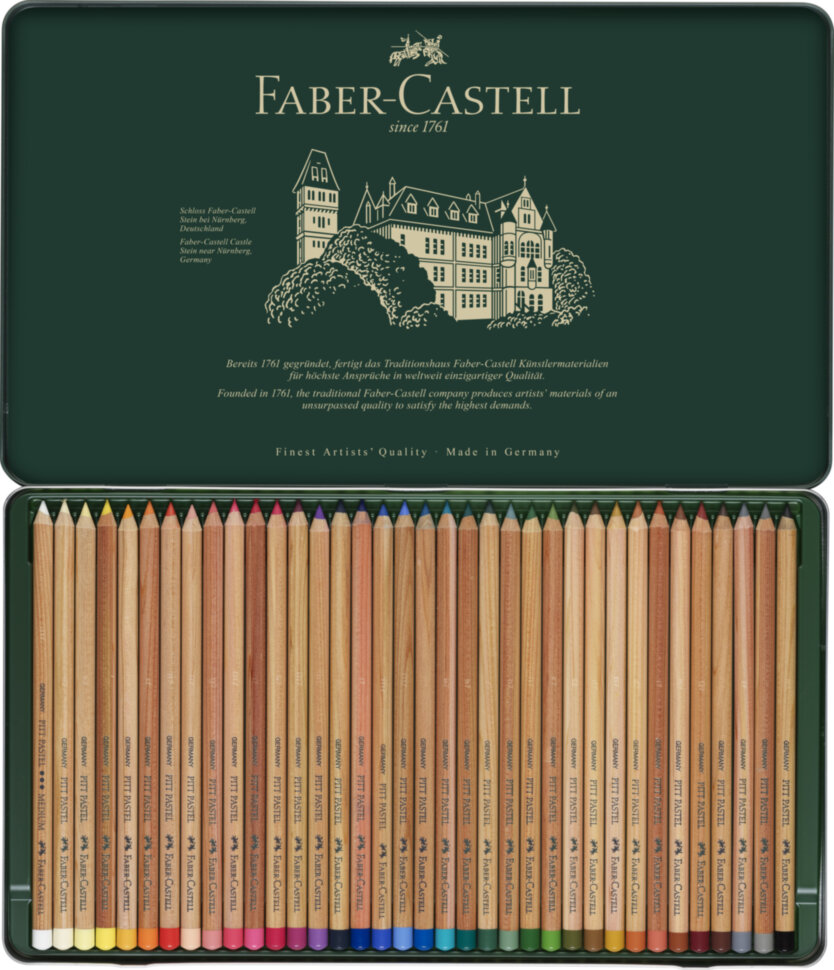 Пастельные карандаши Faber-Castell "Pitt Pastel" 36цв., метал. коробка