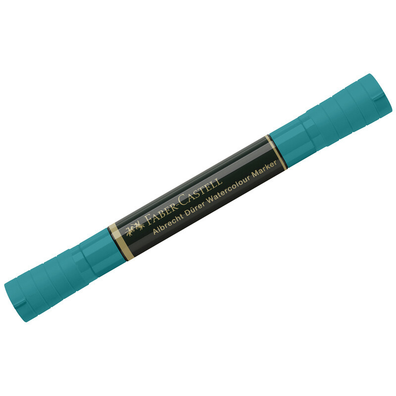 Маркер акварельный пигментированный Faber-Castell "Albrecht D?rer", цвет 156 кобальтовый зеленый, двухстор., кистев./пулевид.