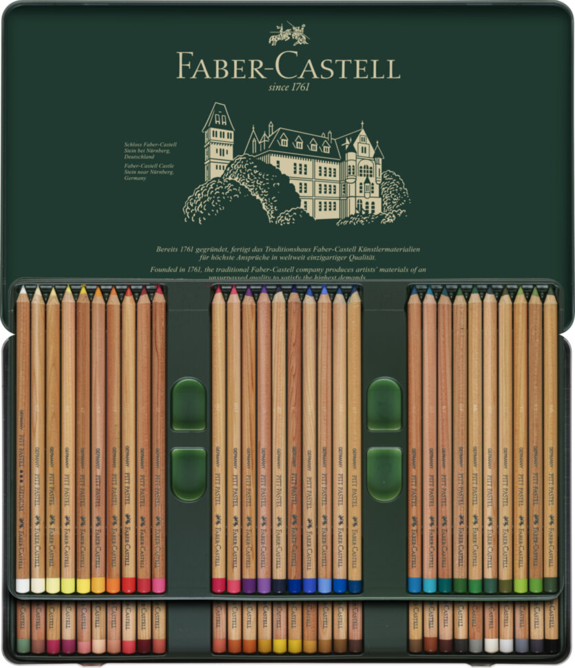 Пастельные карандаши Faber-Castell "Pitt Pastel" 60цв., метал. коробка