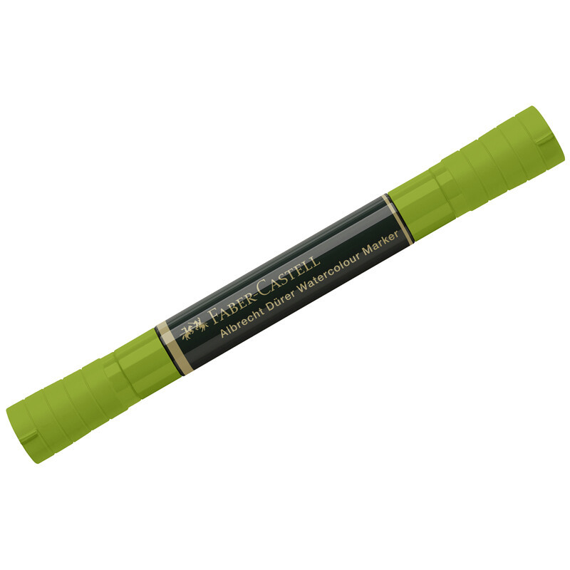 Маркер акварельный пигментированный Faber-Castell "Albrecht D?rer", цвет 170 майская зелень, двухстор., кистев./пулевид.