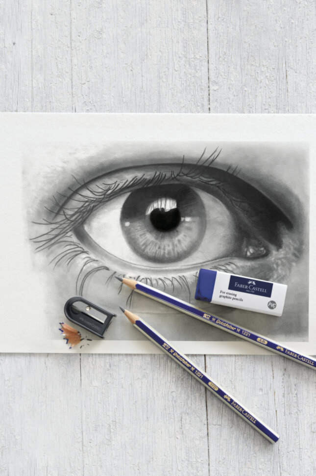 Набор карандашей ч/г Faber-Castell "Goldfaber", 6шт.+ластик+точилка, 2H-6B, заточен., карт. уп., евр