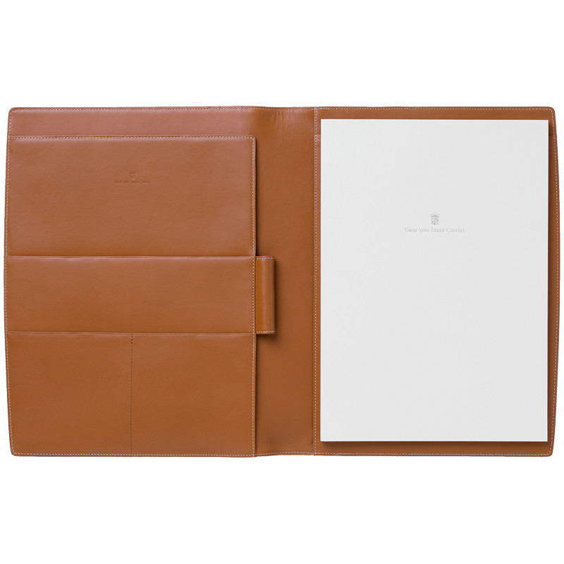 Папка для блокнота Graf von Faber-Castell "Epsom" А4, натуральная кожа, коньячный цвет