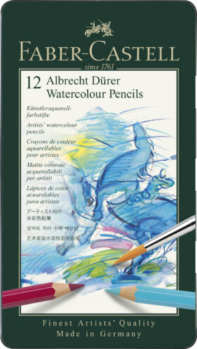 Карандаши акварельные художественные Faber-Castell &quot;Albrecht D?rer&quot;, 12цв, метал. коробка